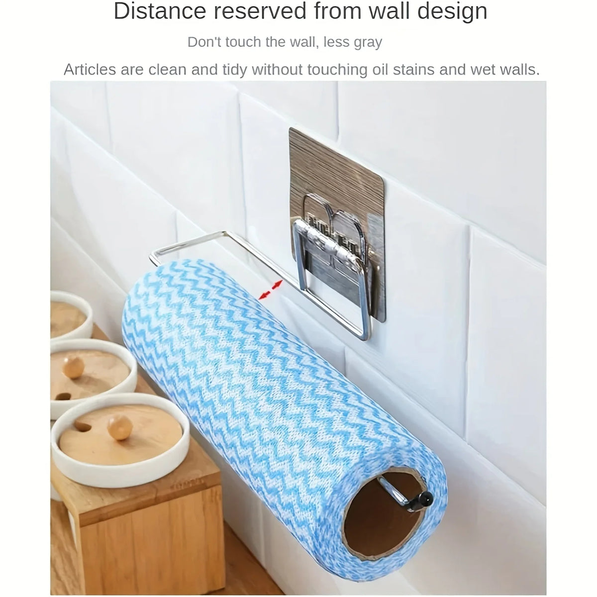 Self-Adhesive Paper Roll & Towel Holder – Stainless Steel Rack Towel & Paper Holder Axl