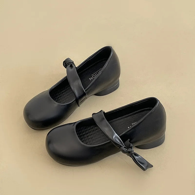 Women's Mary Jane Block Heel Pumps – Buckle Strap 7CM Block Heel Pumps Axl Black 38