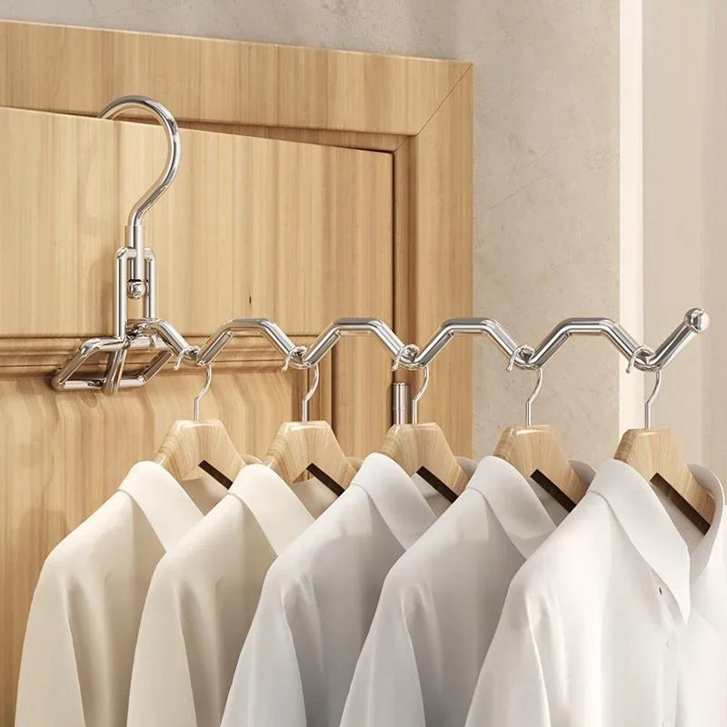 Folding Stainless Steel Travel Clothes Hanger | Portable Drying Folding Clothes Hanger Axl