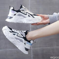 Women's Breathable Mesh Dad Sneakers – Lightweight Flat Lace-Up Women's Casual Sneakers Axl 39 black