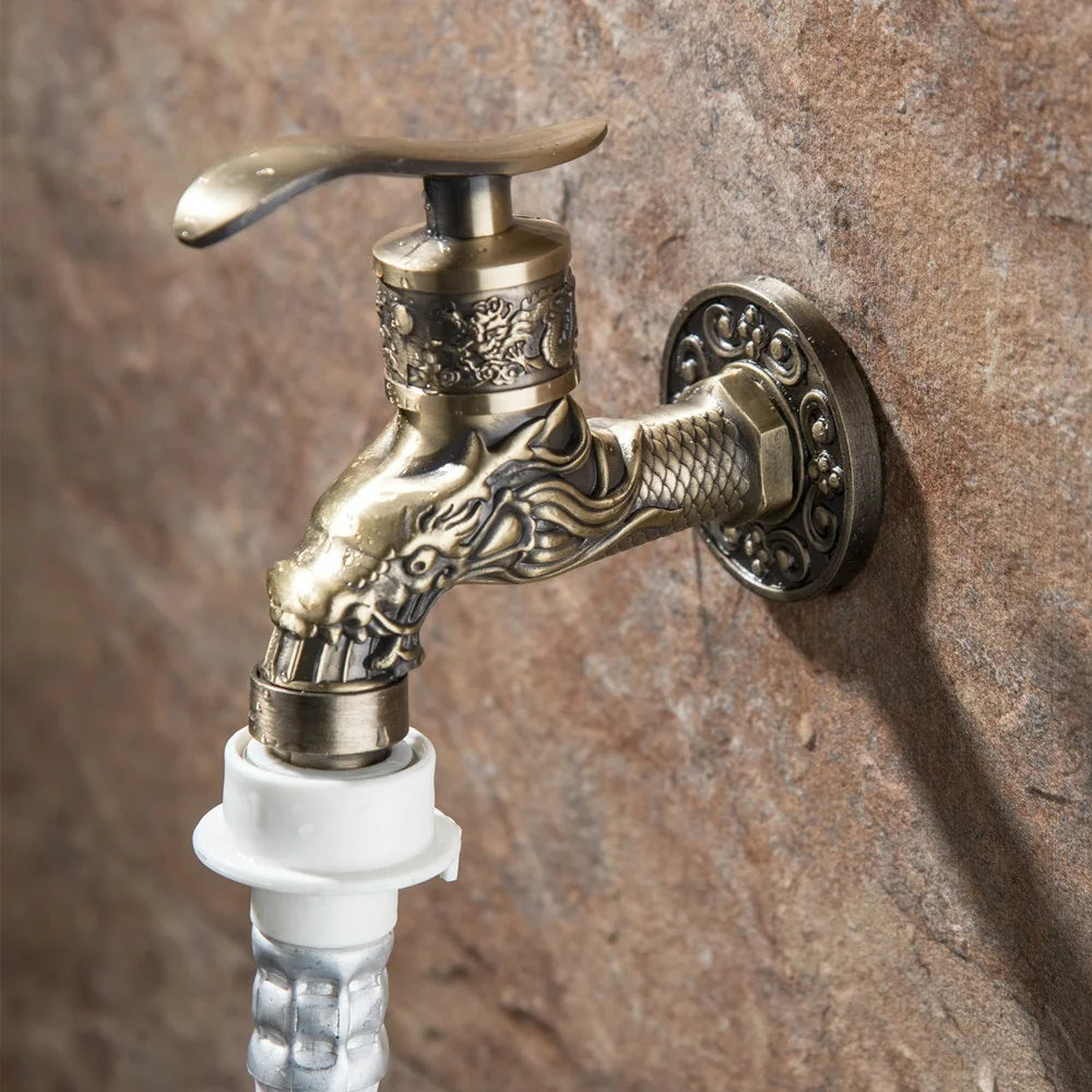 Antique Bronze Wall Mount Bibcock – Zinc Alloy Garden Faucet Garden Wall Faucet Axl Default Title