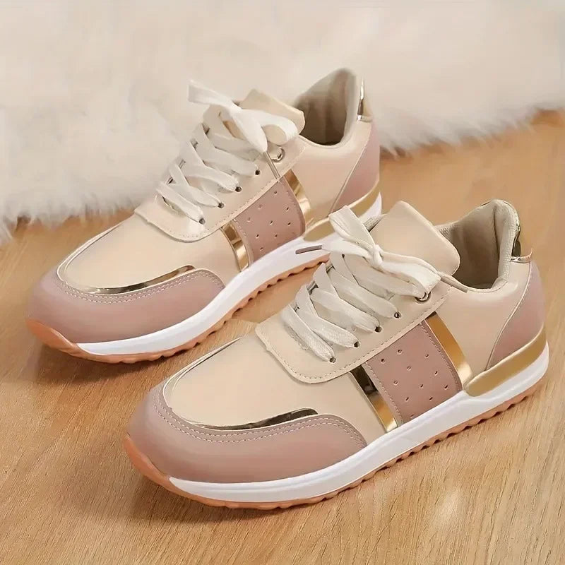 Women's Platform Sneakers – Lace-Up Casual Flat Shoes Women's Platform Sneakers Axl