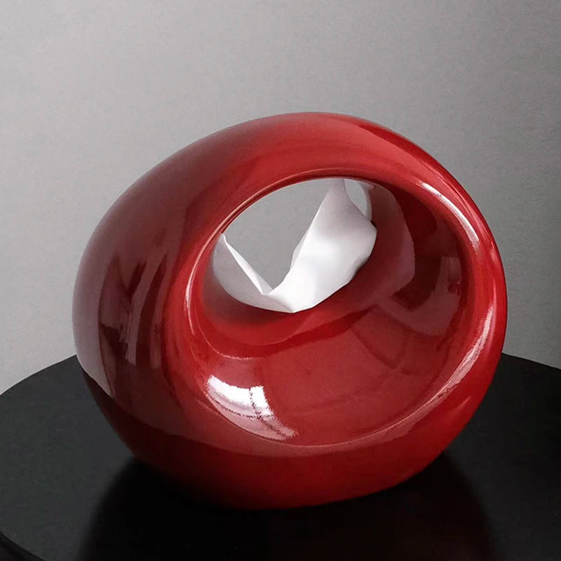 Modern Resin Tissue Box – Desktop Napkin Holder for Home Décor Tissue Box Holder Axl Wine Red