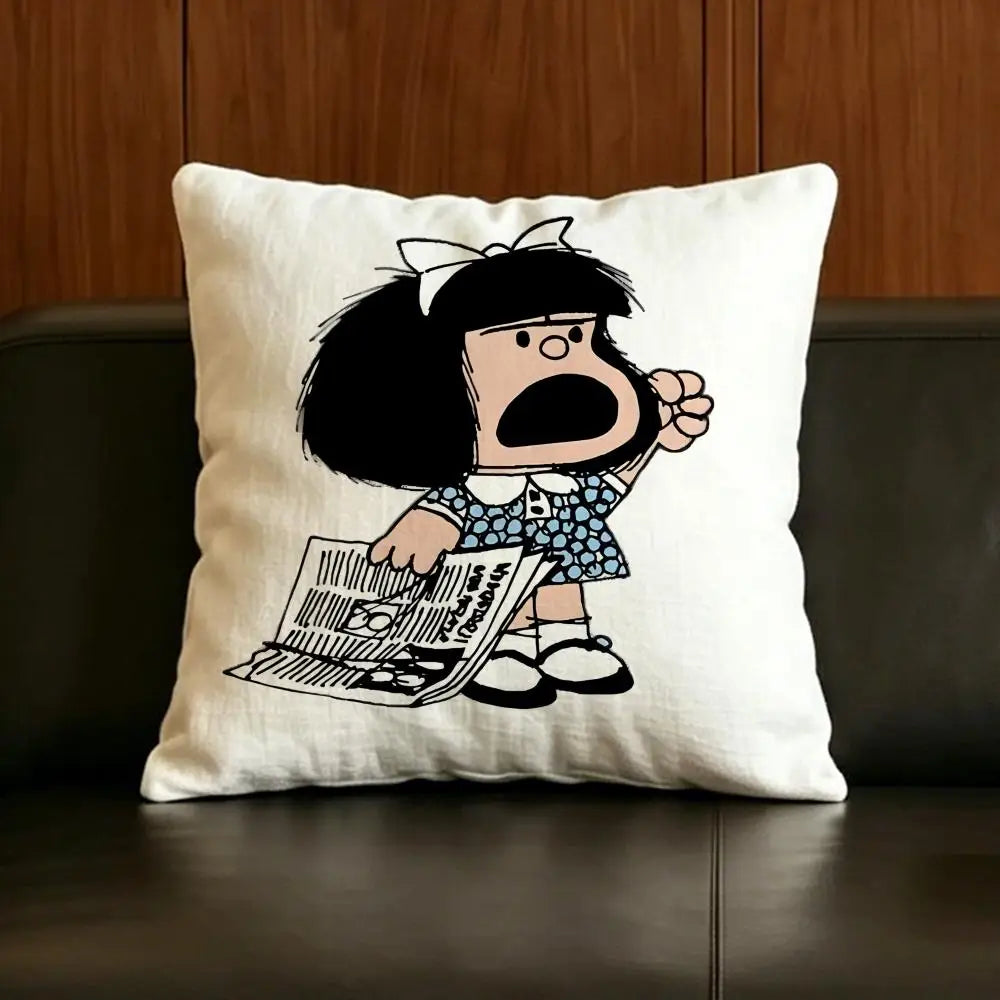 Mafalda Linen Cushion Cover Set | Sofa Bed & Chair Decor Linen Cushion Cover Axl White7 50X50cm