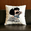 Mafalda Linen Cushion Cover Set – Sofa, Bedroom & Chair Decor Decorative Cushion Cover Axl White7 50X50cm