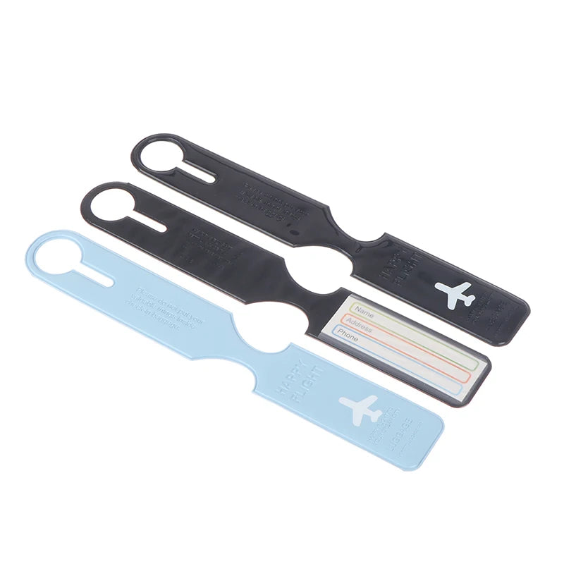 Cute PVC Luggage Tag – ID Name & Address Label Strap Luggage Tag Axl