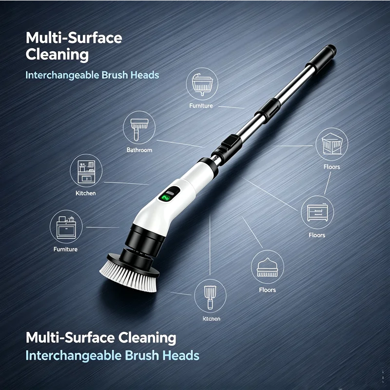 Cordless Electric Spin Scrubber – 7-in-1 Cleaning Brush Kit Electric Spin Scrubber Axl