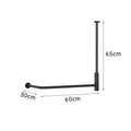 Black Stainless Steel Wall-Mounted Towel Rack – Single Bar Bathroom Towel Rack Axl Black Length 60cm