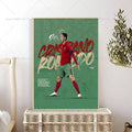 Cristiano Ronaldo Wall Poster – Self-Adhesive Waterproof Sticker Wall Art Poster Axl z9 50x70cm No Frame
