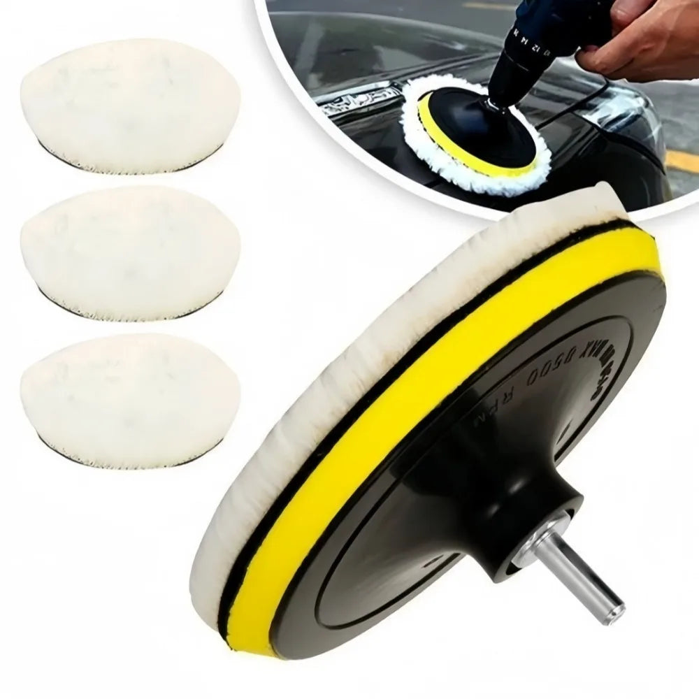 5-Piece Wool Polishing Pad Set – Car Waxing & Buffing Kit Polishing Pad Set Axl
