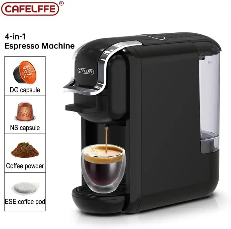 Cafelffe 4-in-1 Capsule Espresso Machine | Hot & Cold Brew Capsule Espresso Machine Axl