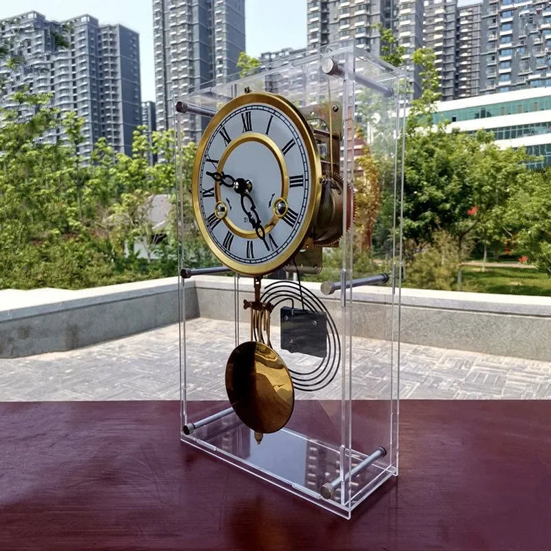 Vintage Pendulum Desk Clock – Luxury Copper Movement & Chime Decorative Desk Clock Axl
