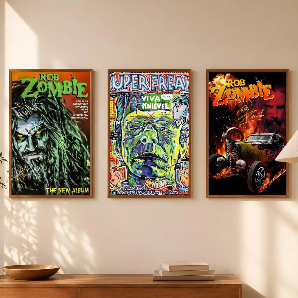 Rob Zombie Self-Stick HD Wall Art Poster – Waterproof Decor Wall Art Poster Axl