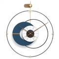 Large 3D Wood Wall Clock – 60cm Silent Quartz Home Decor Wood Wall Clock Axl Blue 60CM