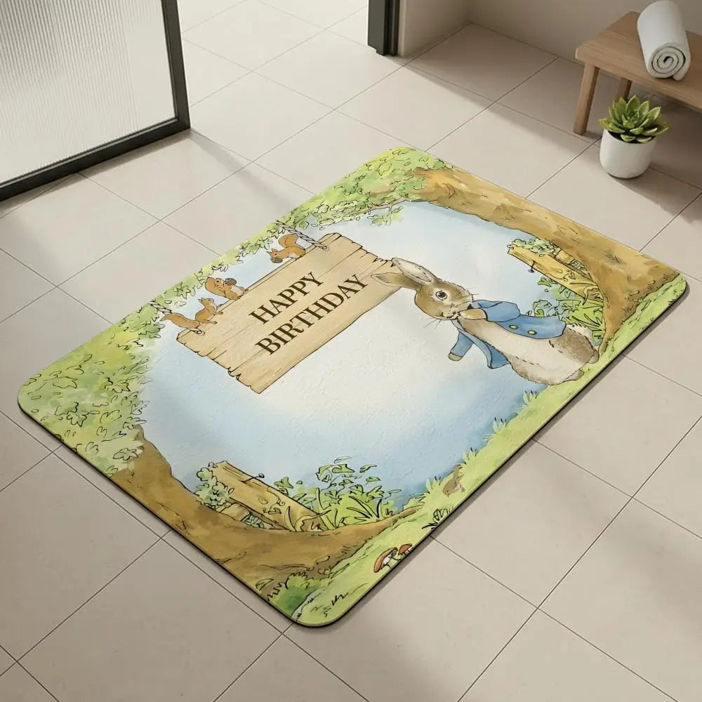 Peter Rabbit Diatomite Bath Mat – Quick Dry & Non-Slip Diatomite Bath Mat Axl White7 50x80cm