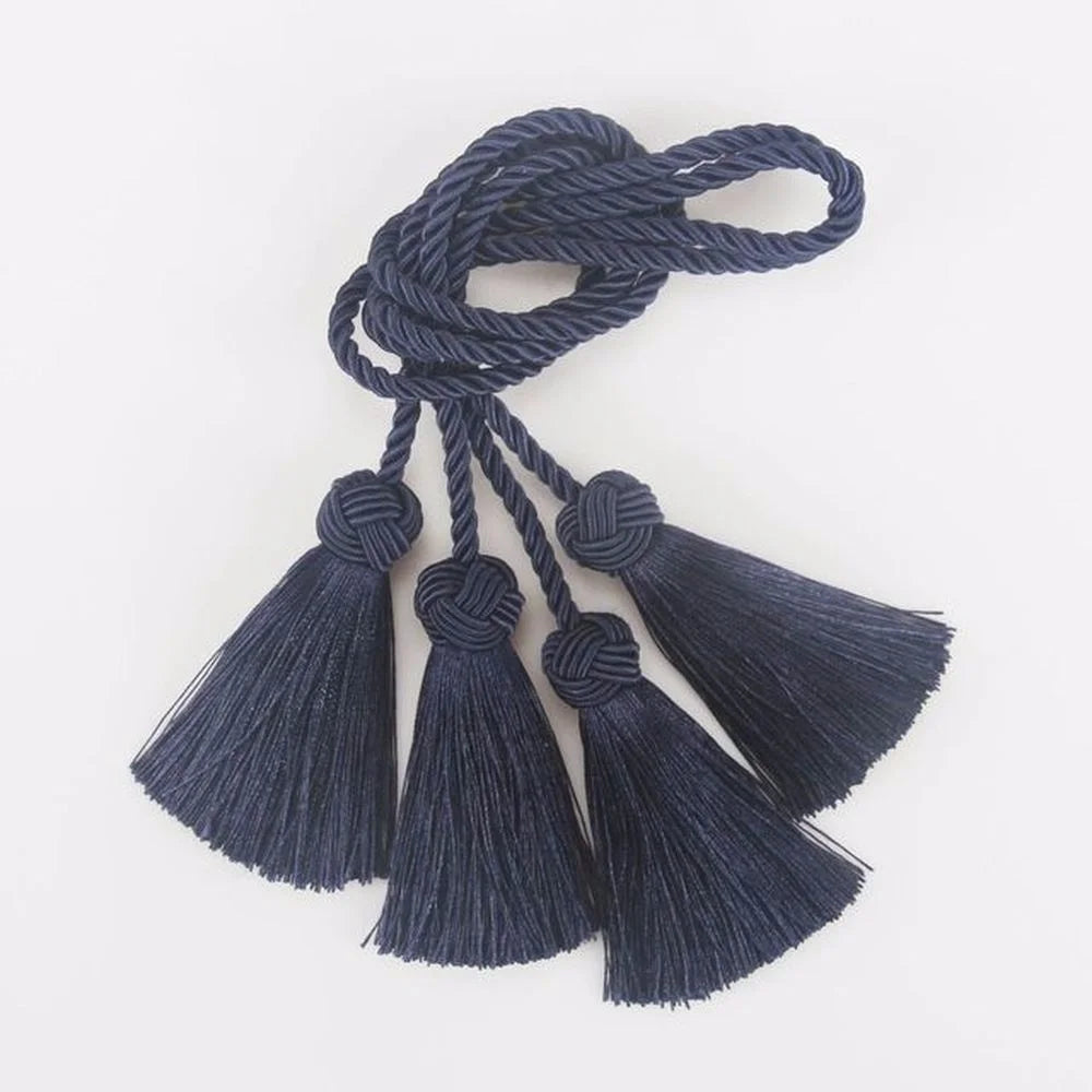 Mini Tassel Fringe Trim – DIY Craft & Curtain Tassels 1 Pair Craft Tassel Trim Axl navy