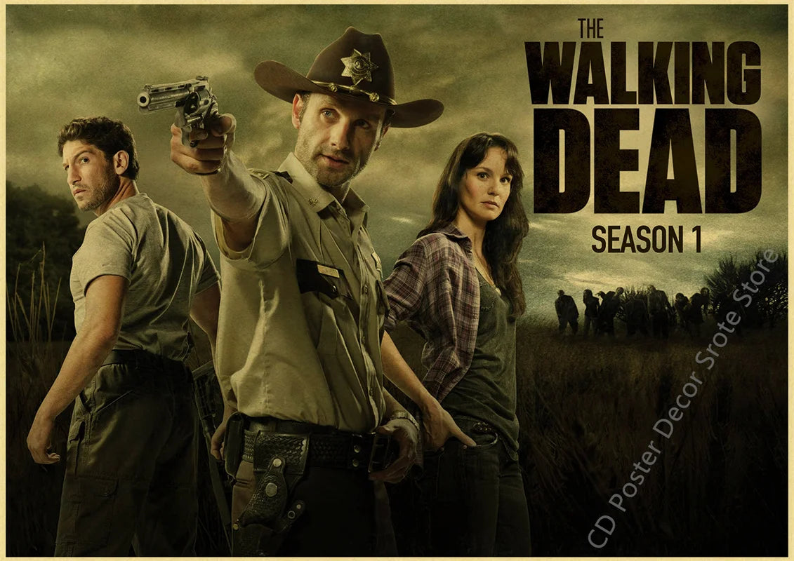 Walking Dead Retro Vintage Poster | Wall Art Print A3/A4 Wall Art Poster Axl 9 A4