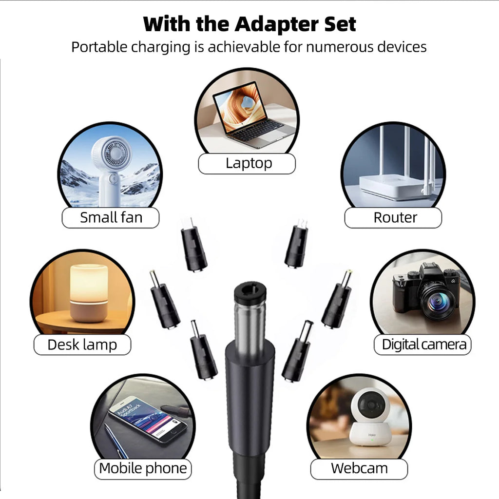 140W USB-C to DC Boost Converter Cable | 5V–28V Adjustable USB-C Power Cable Axl