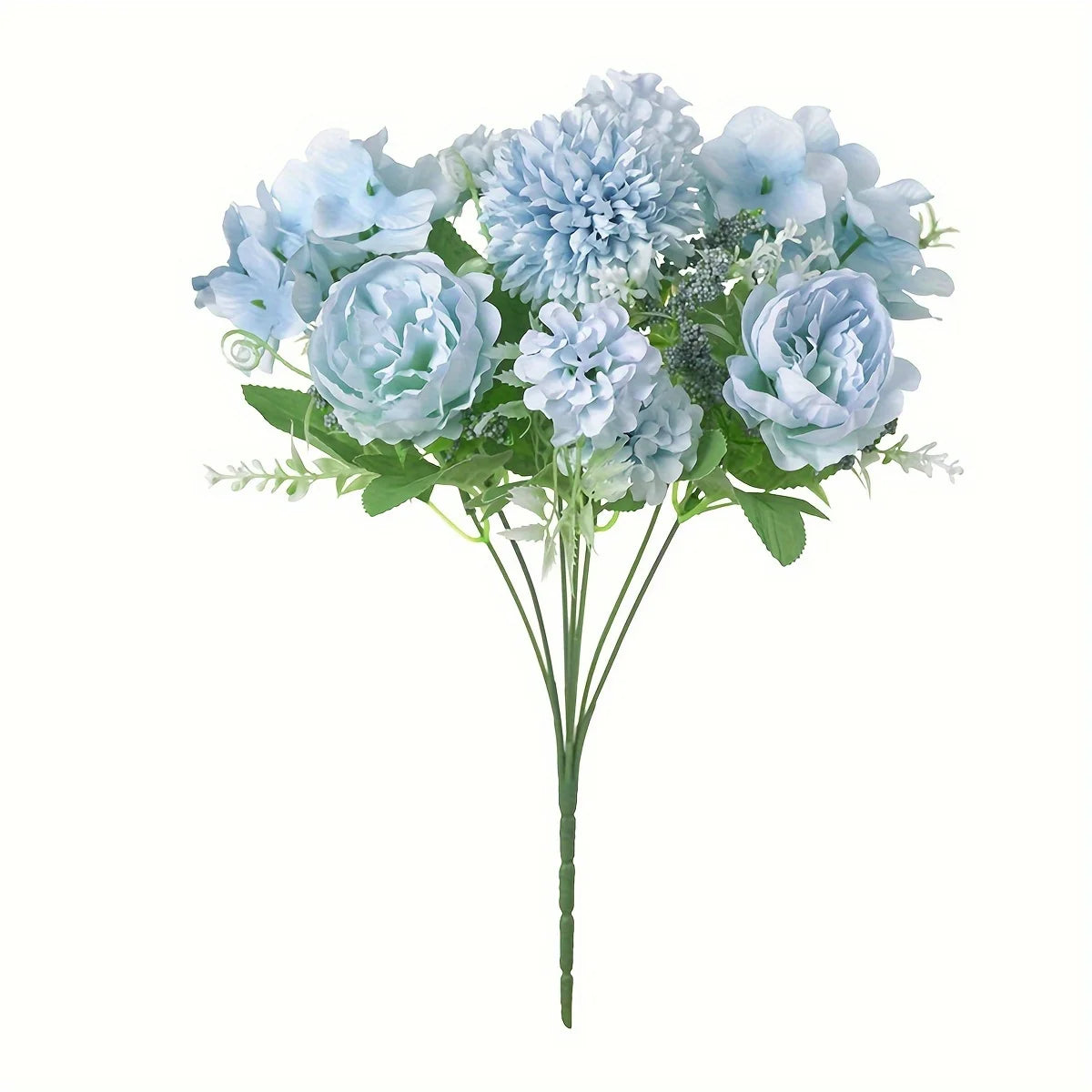 Silk Peony Hydrangea Artificial Flower Bouquet | Wedding & Home Artificial Flower Bouquet Axl color 3 1 pc