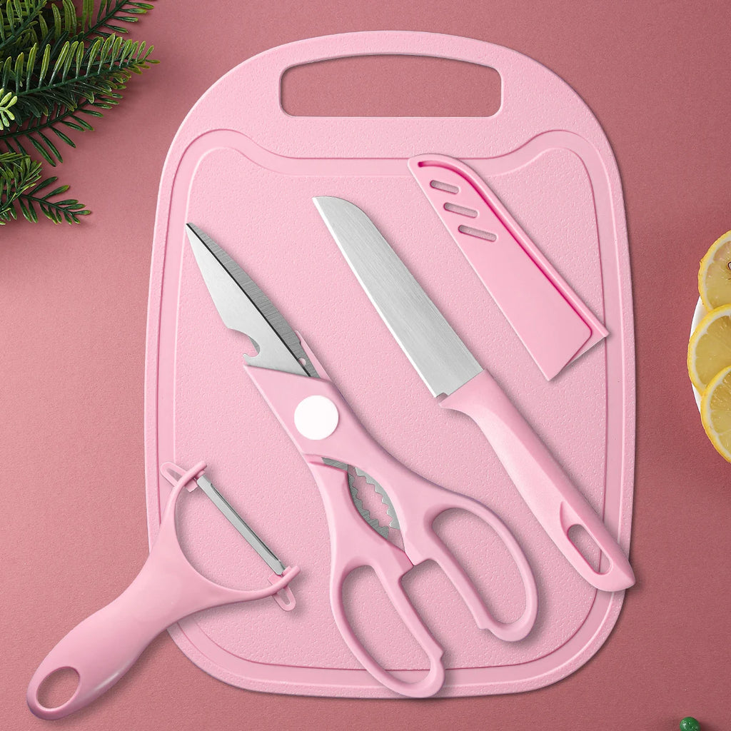 4-Piece Kitchen Tool Set – Knife, Scissors, Peeler & Board Kitchen Tool Set Axl