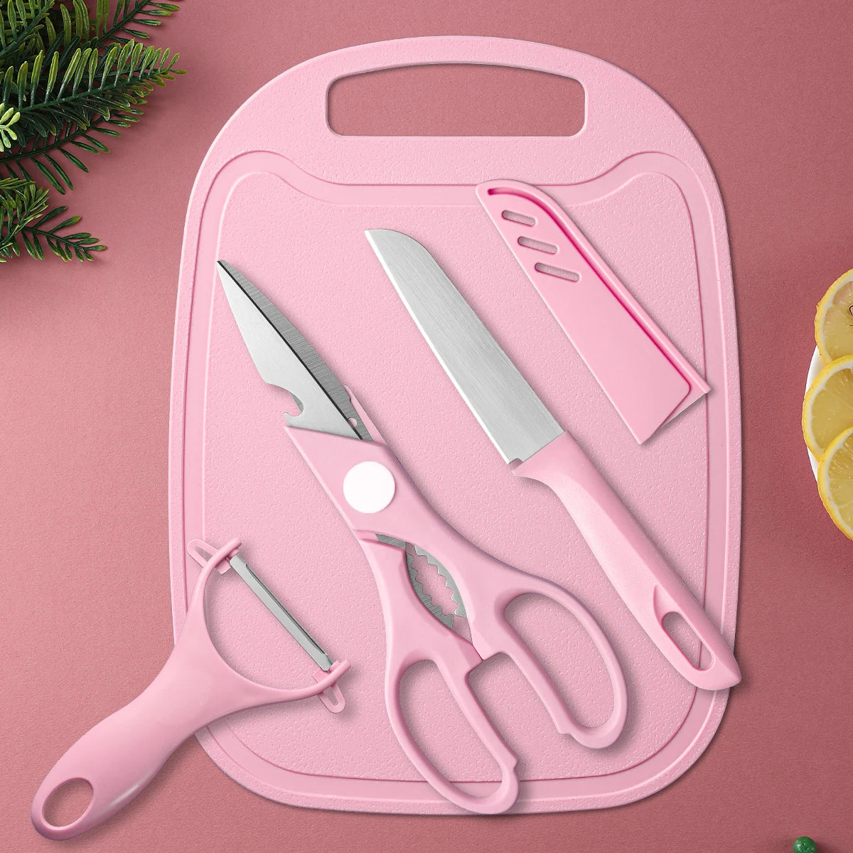 4-Piece Kitchen Tool Set – Knife, Scissors, Peeler & Board Kitchen Tool Set Axl