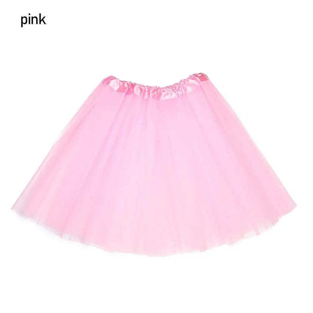 Women's Lolita Tutu Petticoat Skirt – Puffy Ballet Dance Mini Tutu Petticoat Skirt Axl pink One Size