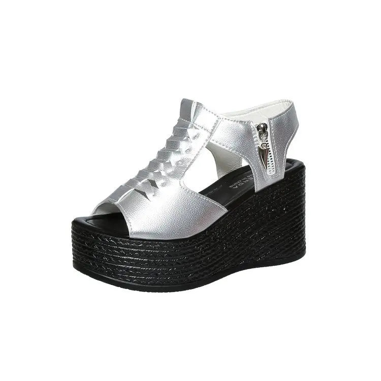 HAJINK Women's Roman Wedge Sandals – Casual Beach Party Women's Wedge Sandals Axl