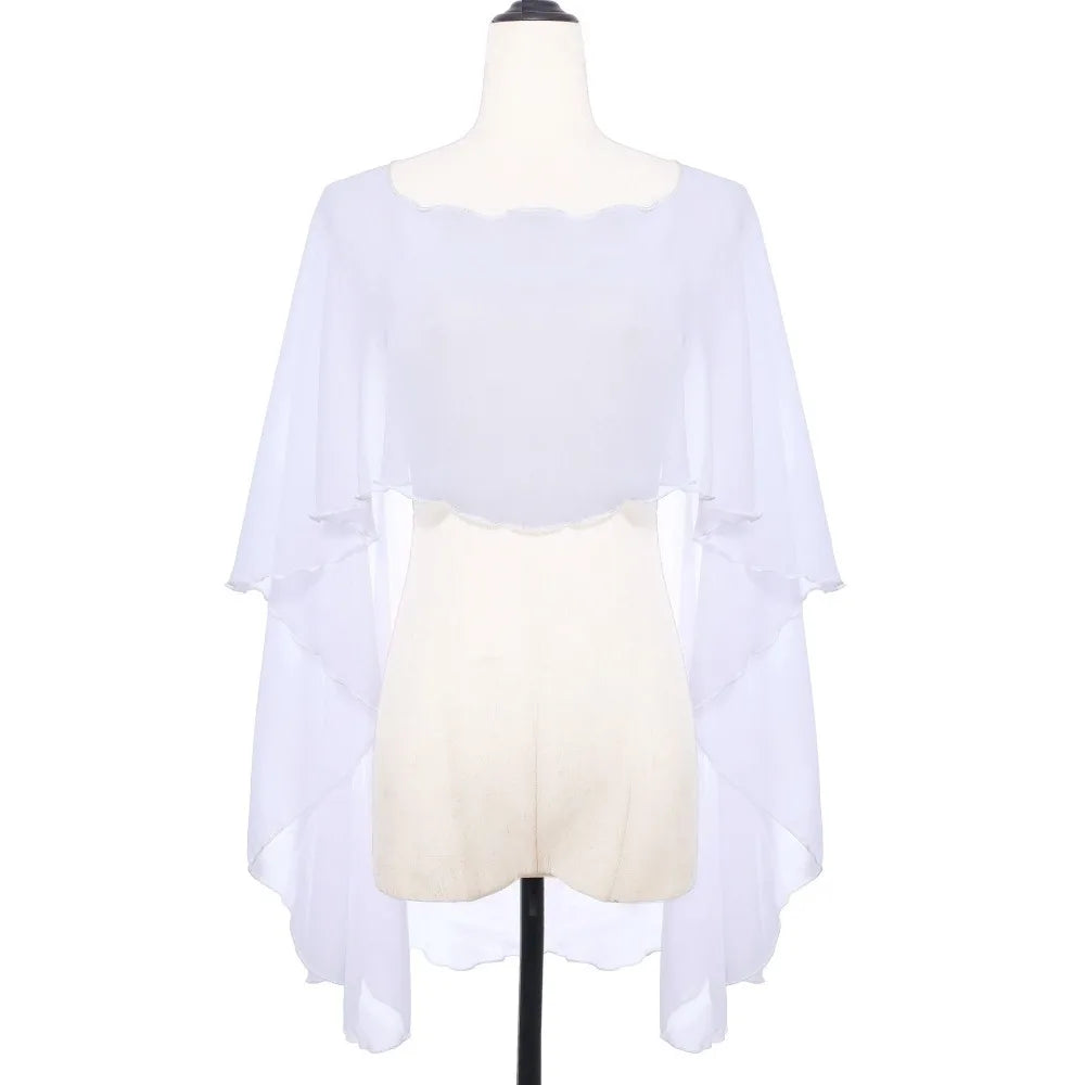Women's Knit Shawl Wrap – Lightweight Wedding & Evening Cover Up Shawl Wrap Axl White