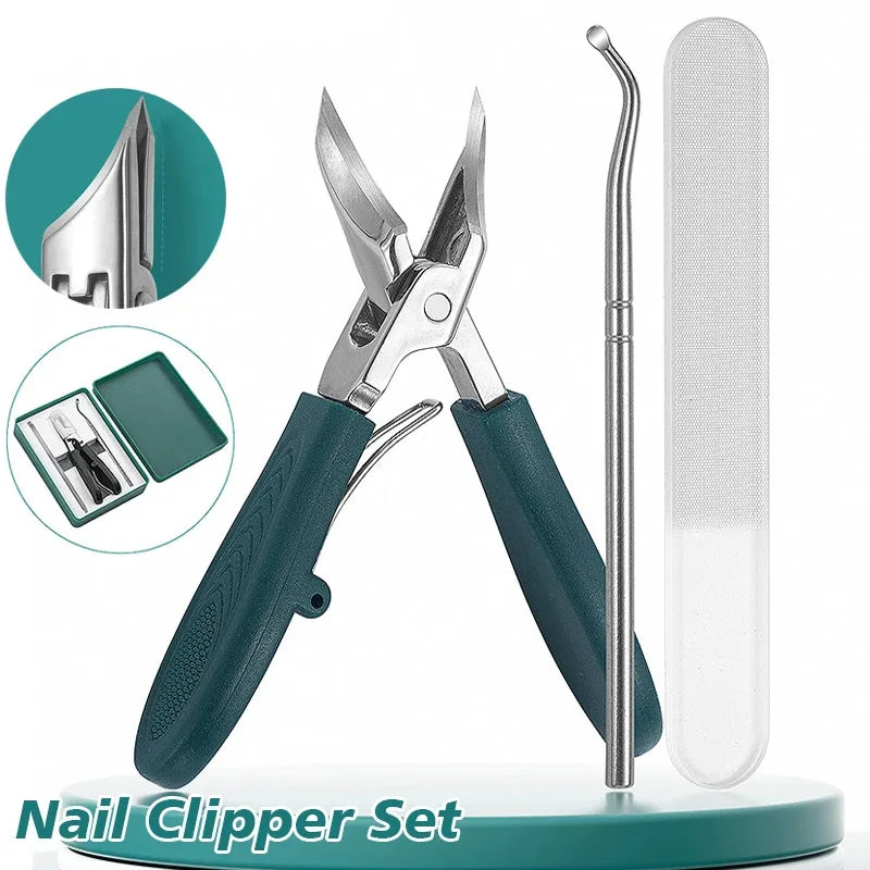 25° Slant Edge Nail Clipper Set – Anti-Splash Toenail Trimmers Nail Clipper Set Axl