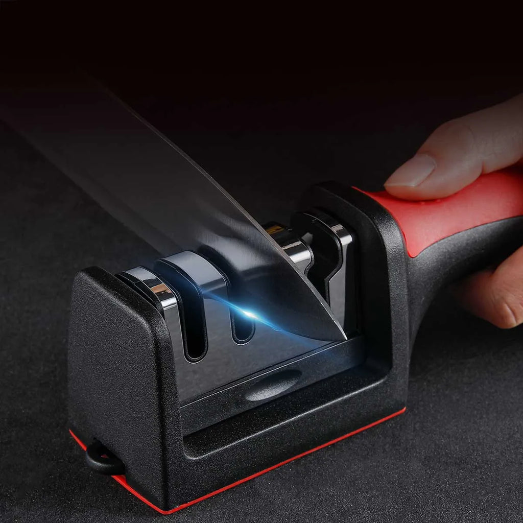 3-Stage Handheld Knife Sharpener – Tungsten Carbide Kitchen Tool Knife Sharpener Axl