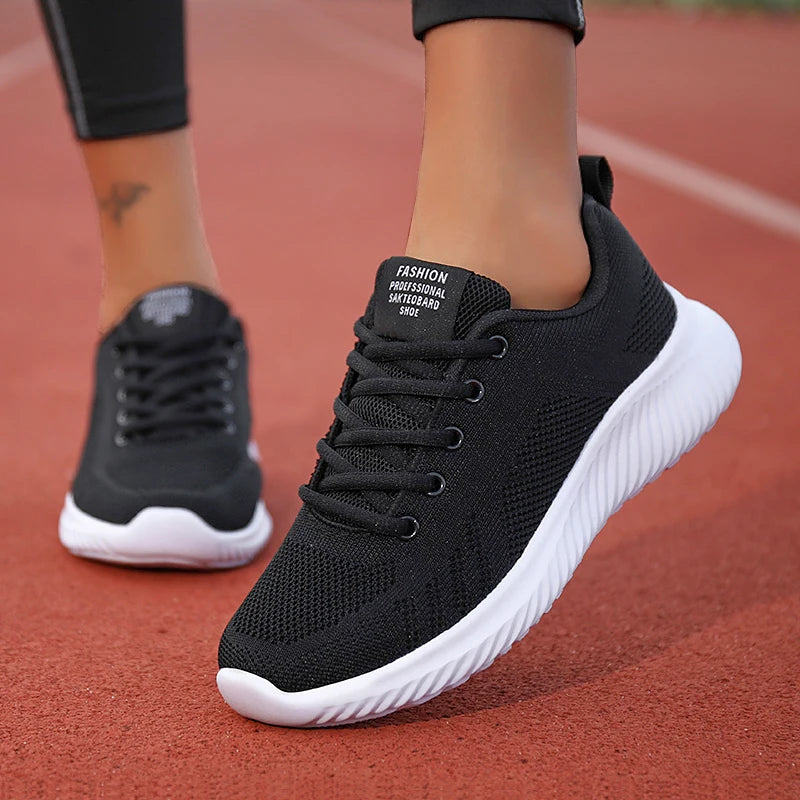 AZGB Women's Breathable Mesh Platform Sneakers | Lace-Up Women's Platform Sneakers Axl