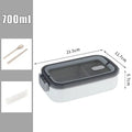 Stackable Bento Lunch Box with Handle, Spoon & Chopsticks Bento Lunch Box Axl 1 Layer White