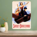 Sunset Boulevard Classic Movie Metal Poster Sign | Vintage Decor Metal Wall Sign Axl aluminum sign aluminum 40x30cm