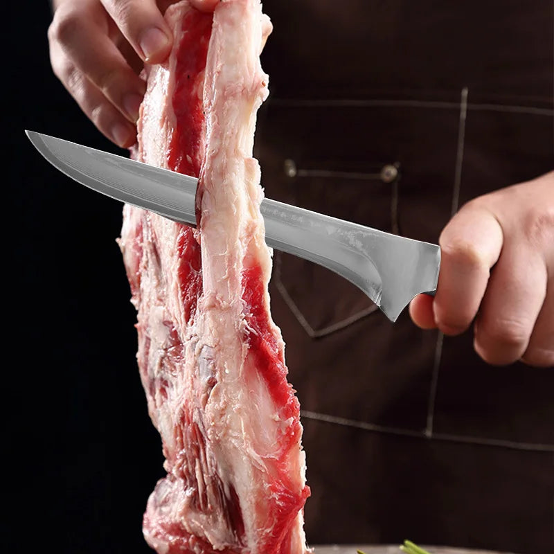 6-Inch Damascus Steel Boning Knife – Fillet & Meat Cutting Damascus Boning Knife Axl