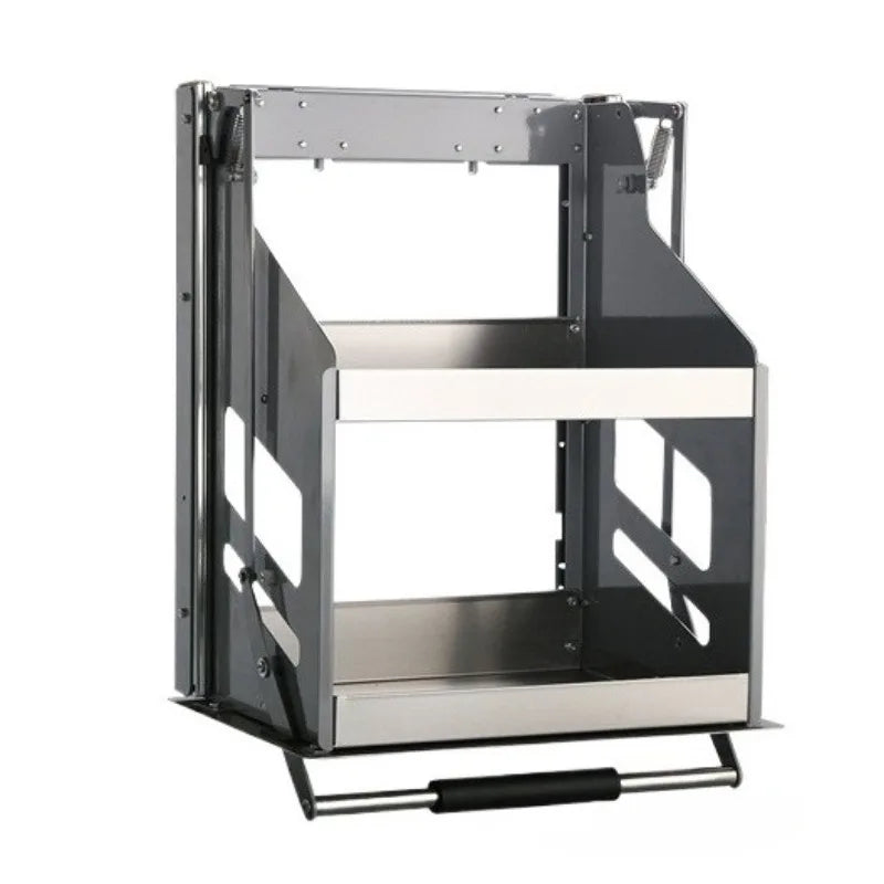 Pull-Down Wall Cabinet Lifting Storage Rack | Kitchen Shelf Cabinet Storage Rack Axl