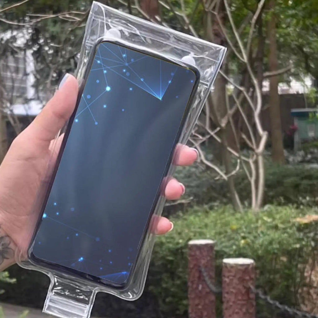 Motorcycle Handlebar Phone Pouch – Waterproof Clear PVC Bag Handlebar Phone Pouch Axl