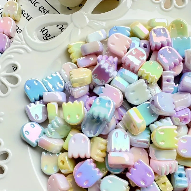 20pcs Acrylic Ghost Beads – DIY Bracelets, Jewelry & Beaded Pens DIY Craft Beads Axl Mixed Color