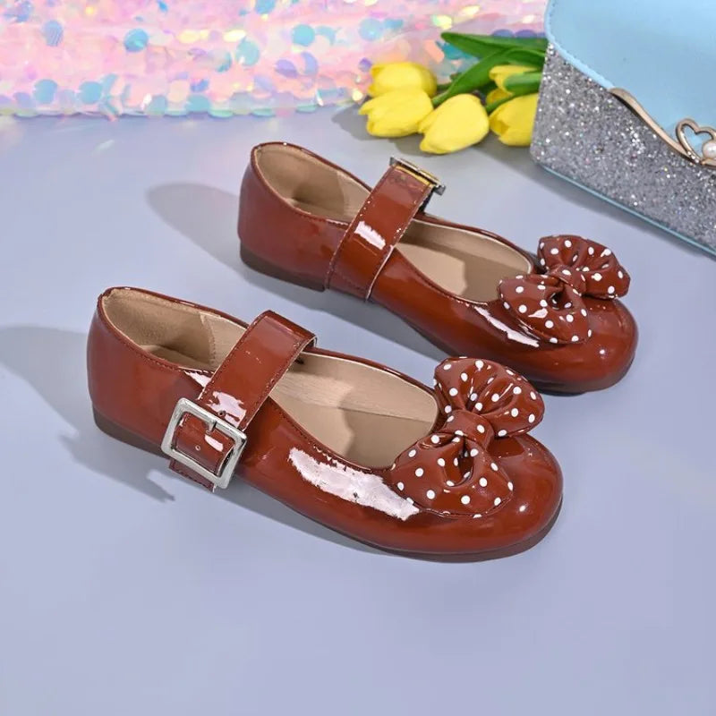 Women's Bow Mary Jane Flats – Polka-Dot Plus Size Casual Shoes Mary Jane Flats Axl