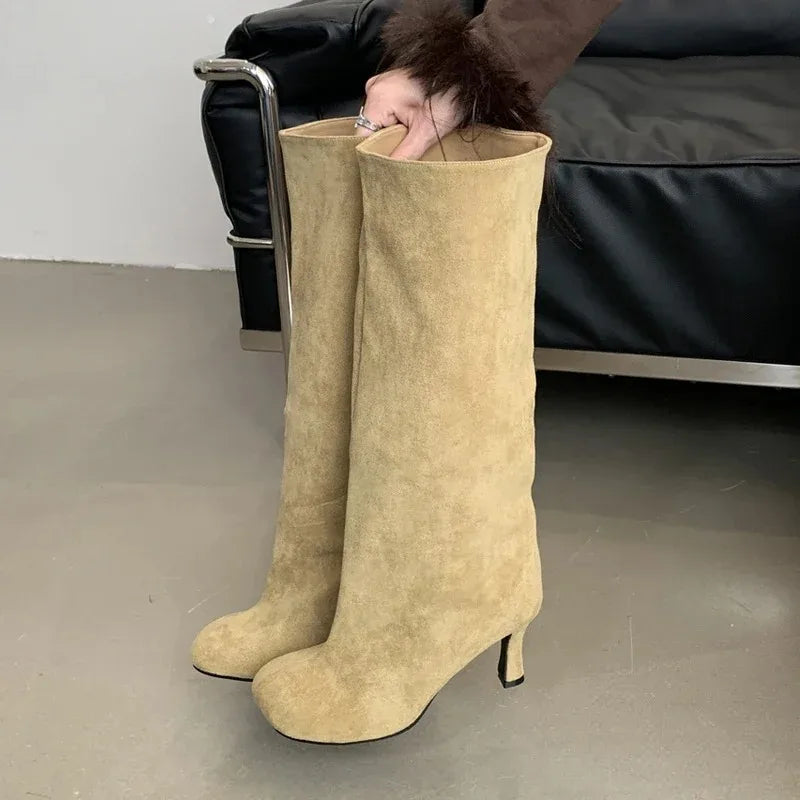 Women's Knee-High Boots | Thin High Heel Winter Long Boots Knee-High Boots Axl