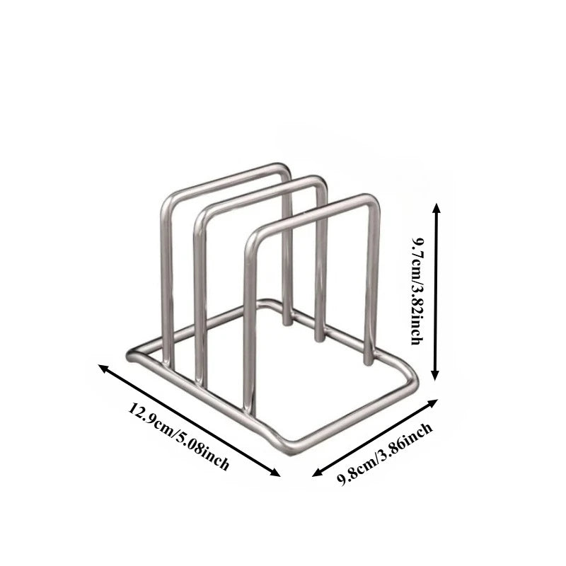 4-Pack Stainless Steel Cutting Board Rack – Kitchen Organizer Cutting Board Rack Axl