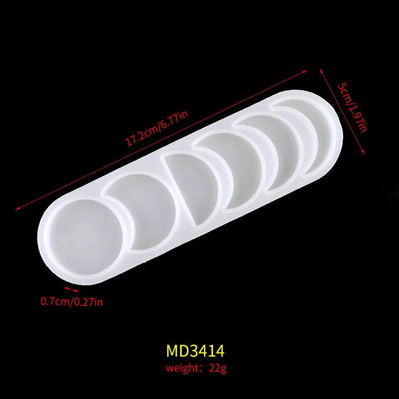 Star Sun Moon Silicone Resin Molds – DIY Jewelry & Craft Kit Silicone Craft Mold Axl A