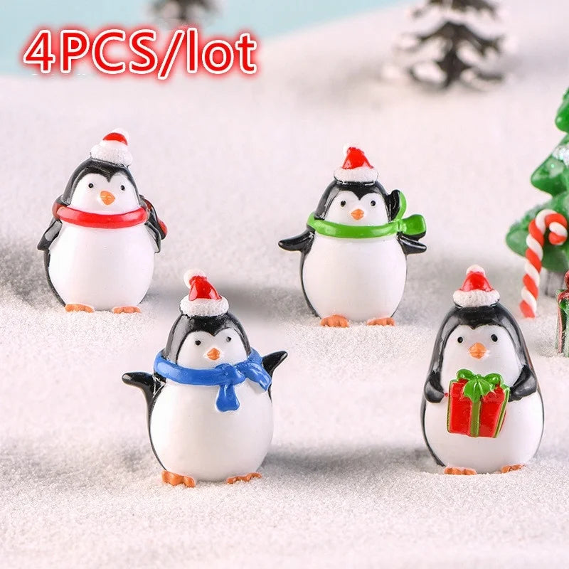 4-Pack Mini Resin Penguin Figurines | Bonsai & Garden Decor Resin Figurines Axl Default Title