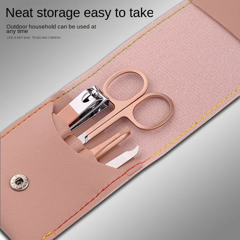 4-Piece Nail Clipper Set – Manicure & Pedicure Grooming Kit Nail Grooming Set Axl