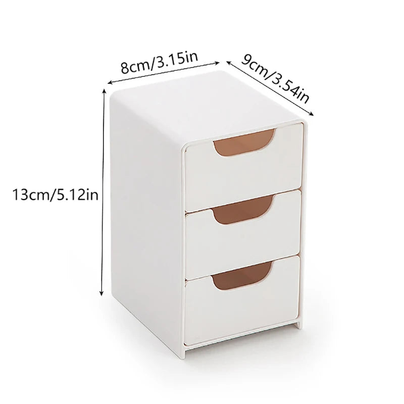 Mini 3-Layer Drawer Storage Box – Desk & Jewelry Organizer Drawer Storage Box Axl 1PC