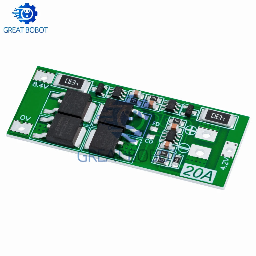 2S 20A BMS Board 7.4V 8.4V 18650 Lithium Battery Protection BMS Protection Board Axl