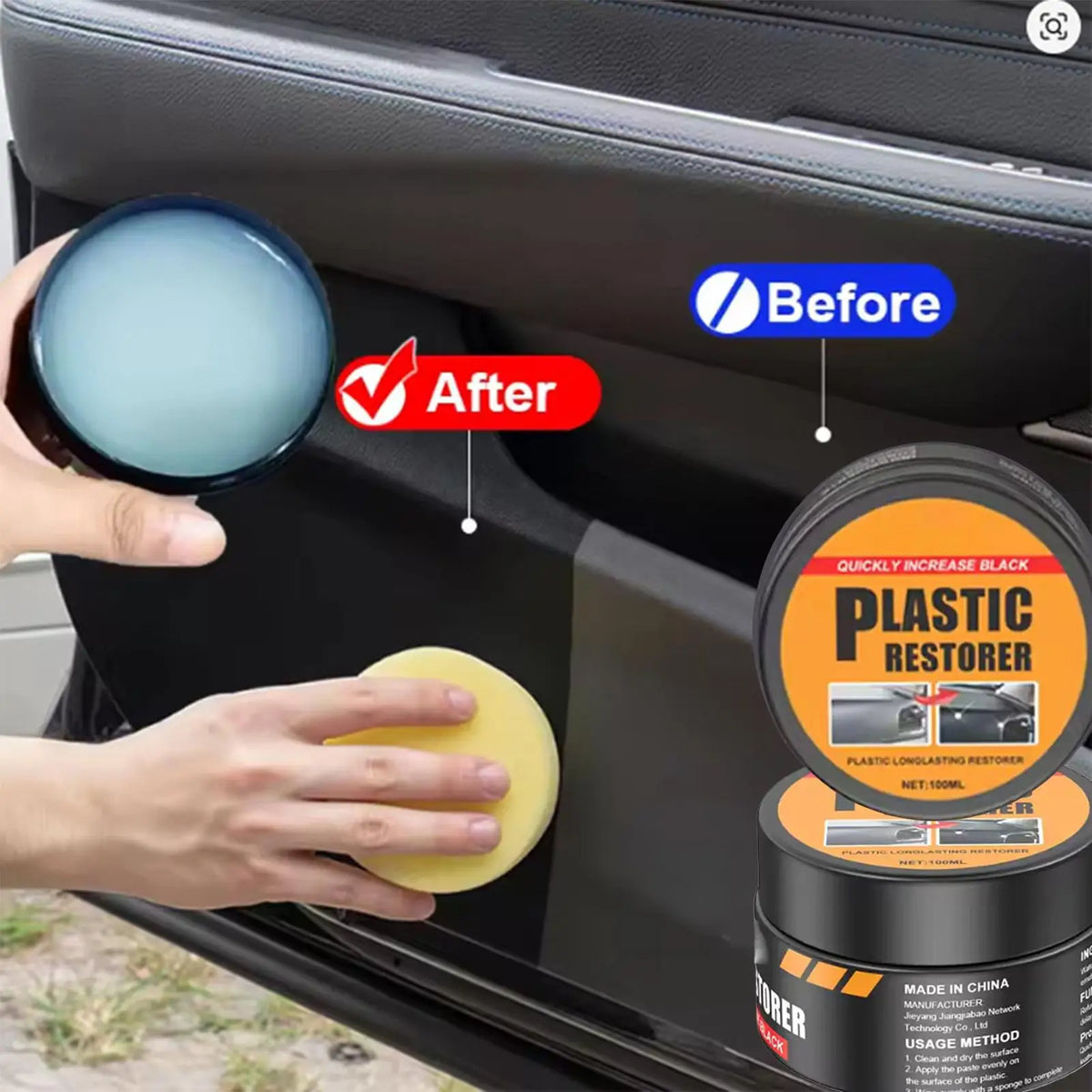 Car Interior Leather & Plastic Repair Polishing Cream 50/100ml Car Interior Care Cream Axl