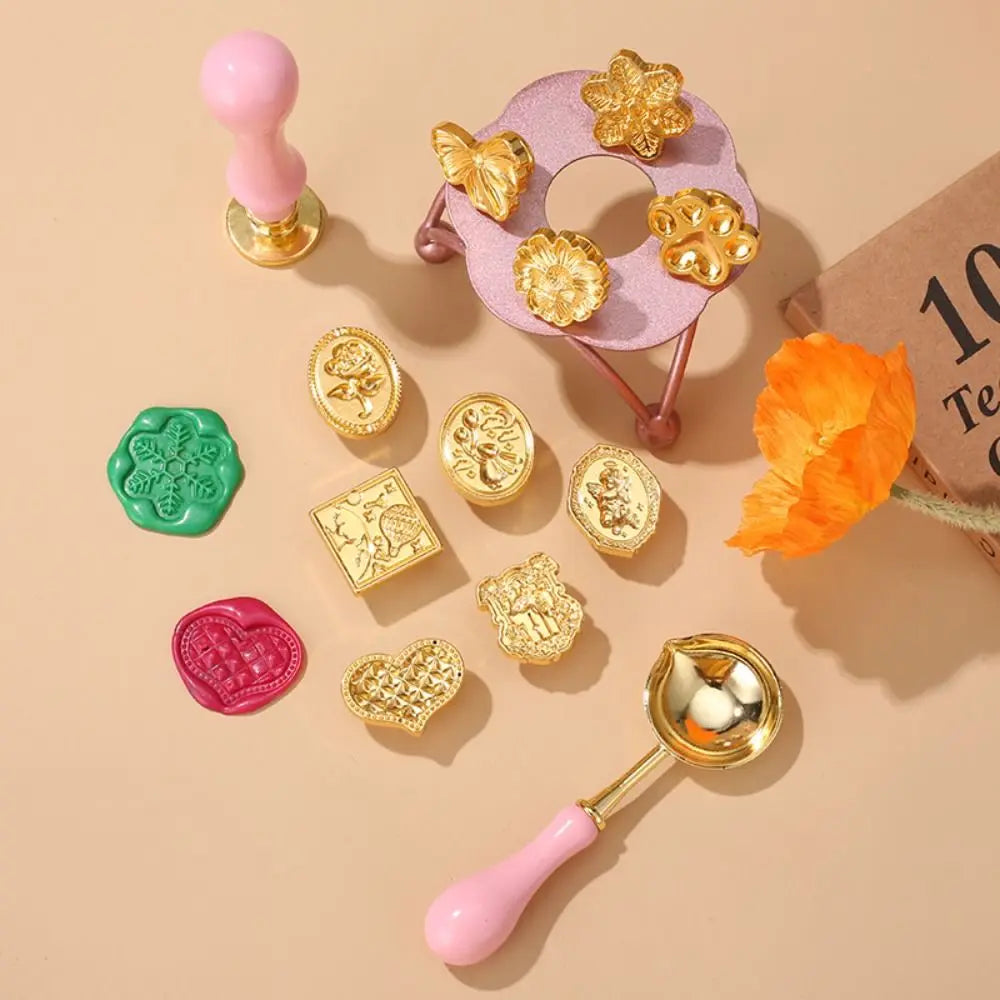 Sealing Wax Stamp Head – Rose, Snowflake, Butterfly & Leaf Wax Seal Stamp Axl