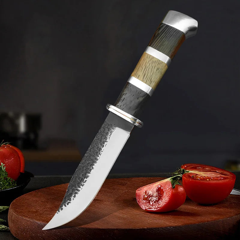 Hand Forged Boning Knife Stainless Steel Wooden Handle 10.5" Boning Knife Axl