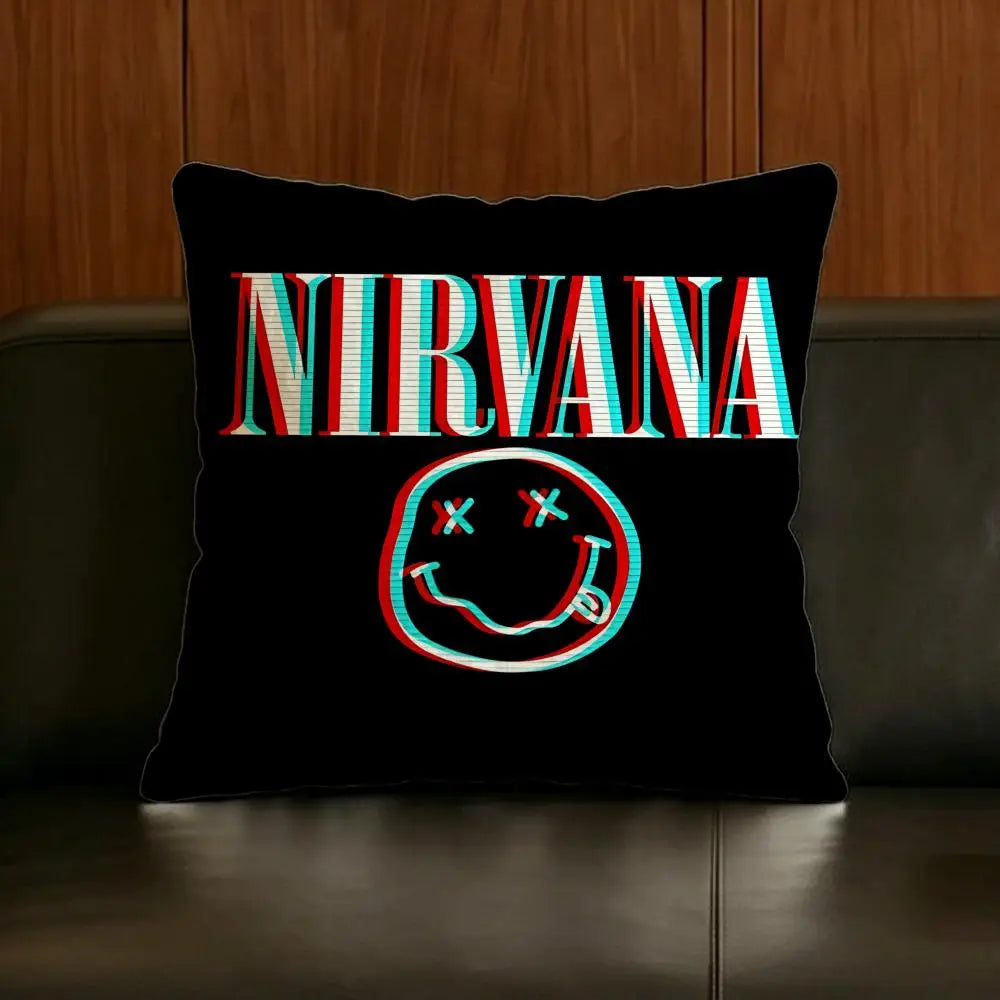 Nirvana Grunge Linen Cushion Cover | Sofa & Bedroom Decor Decorative Cushion Cover Axl White4 30X30cm