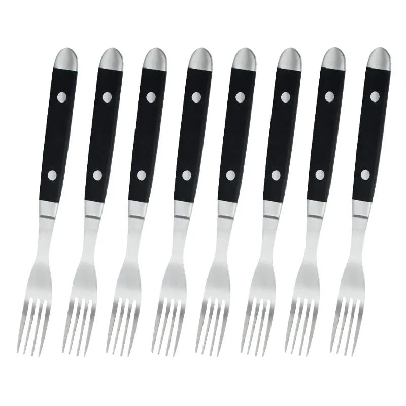 Stainless Steel Steak Fork Set – 1 to 8 Pieces | BBQ & Dining Steak Fork Set Axl 8pcs